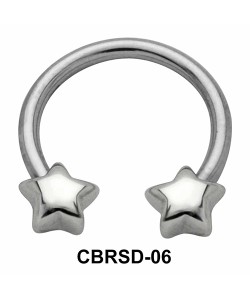 Plain Stars Nipple Circular Barbell CBRSD-06