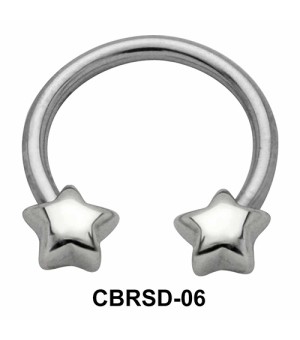 Plain Stars Nipple Circular Barbell CBRSD-06