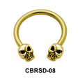 Head Skull Nipple Circular Barbell CBRSD-08