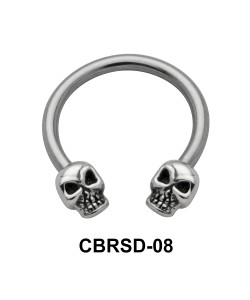 Head Skull Nipple Circular Barbell CBRSD-08