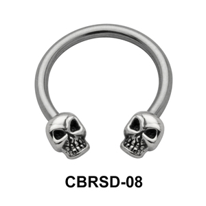 Head Skull Nipple Circular Barbell CBRSD-08