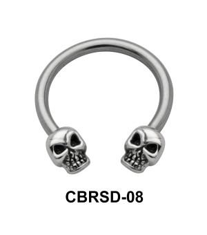 Head Skull Nipple Circular Barbell CBRSD-08