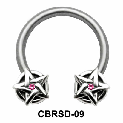 Shiny Stars Nipple Circular Barbell CBRSD-09