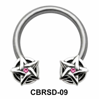 Shiny Stars Nipple Circular Barbell CBRSD-09