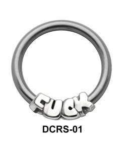 Fuck Nipple Piercing Closure Ring DCRS-01