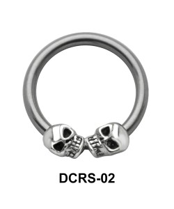 Skull Nipple Piercing Closure Ring DCRS-02 