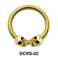 Skull Nipple Piercing Closure Ring DCRS-02 