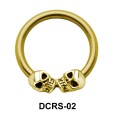 Skull Nipple Piercing Closure Ring DCRS-02 