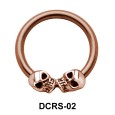 Skull Nipple Piercing Closure Ring DCRS-02 