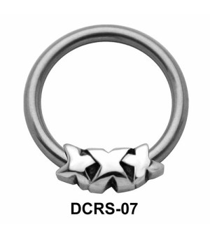 Triple X Shaped Nipple Piercing Closure Ring DCRS-07