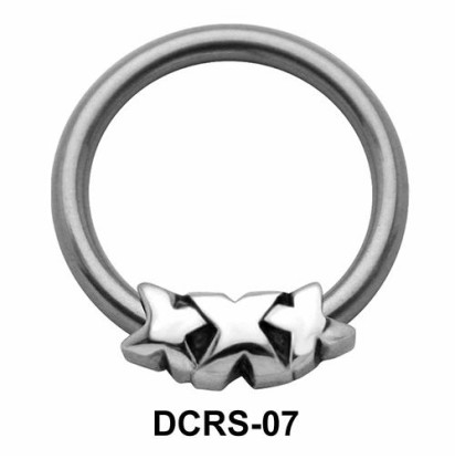 Triple X Shaped Nipple Piercing Closure Ring DCRS-07