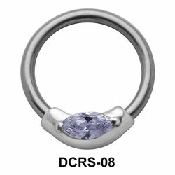 CZ Stone Nipple Piercing Closure Ring DCRS-08