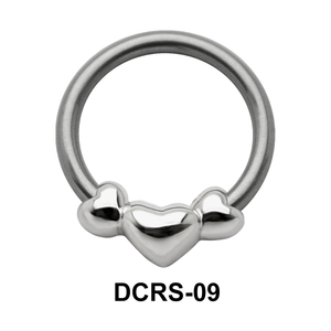 Triple Heart Nipple Piercing Closure Ring DCRS-09