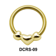 Triple Heart Nipple Piercing Closure Ring DCRS-09
