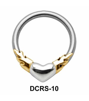 Fiery Heart Nipple Piercing Closure Ring DCRS-10