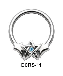 Star Nipple Piercing Closure Ring DCRS-11