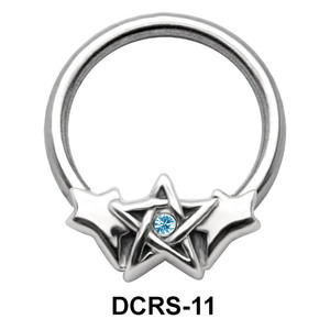 Star Nipple Piercing Closure Ring DCRS-11
