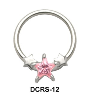 Stars Nipple Piercing Closure Ring DCRS-12