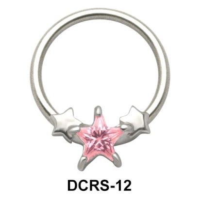 Stars Nipple Piercing Closure Ring DCRS-12
