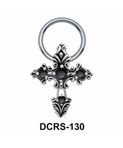 Designer Cross Nipple Piercing Closure Ring DCRS-130