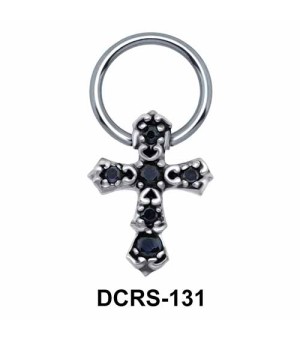 Designer Cross Nipple Piercing Closure Ring DCRS-131