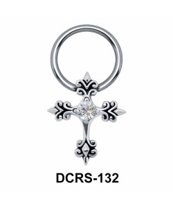 Innovative Cross Nipple Piercing Closure Ring DCRS-132