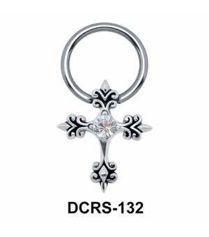 Innovative Cross Nipple Piercing Closure Ring DCRS-132