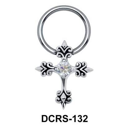 Innovative Cross Nipple Piercing Closure Ring DCRS-132