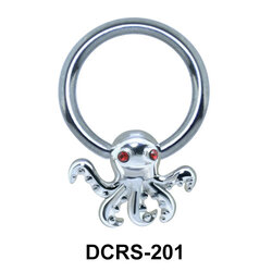 Octopus Shaped Nipple Piercing Closure Ring DCRS-201