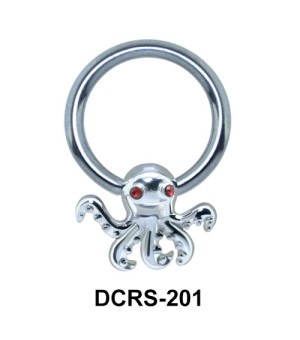 Octopus Shaped Nipple Piercing Closure Ring DCRS-201