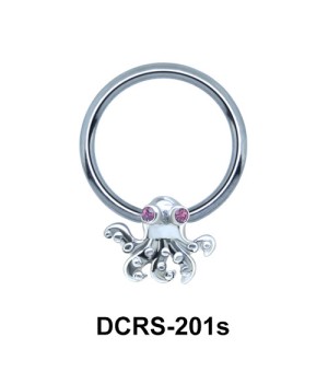 Octopus Shaped Face Piercing Closure Ring DCRS-201s