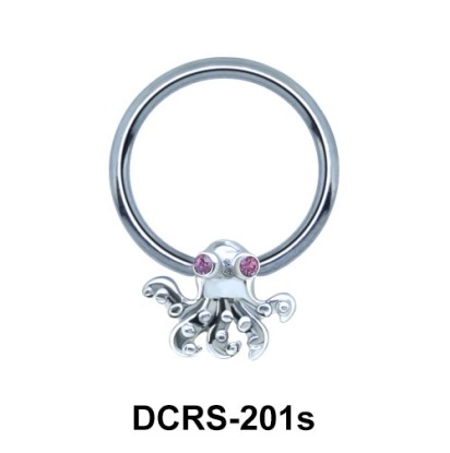 Octopus Shaped Face Piercing Closure Ring DCRS-201s