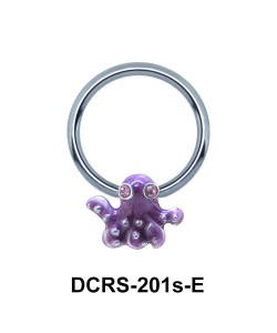 Octopus Shaped Face Piercing Closure Ring DCRS-201sE