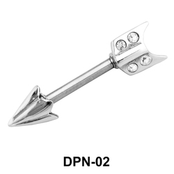 Arrow Shaped Double Nipple Piercing DPN-02