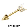 Arrow Shaped Double Nipple Piercing DPN-02