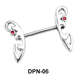 Broken Wings Double Nipple Piercing DPN-06