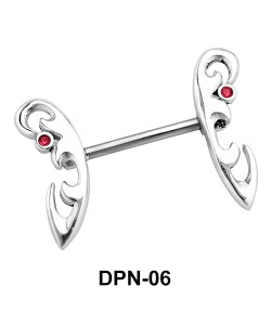 Broken Wings Double Nipple Piercing DPN-06