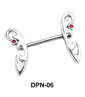 Broken Wings Double Nipple Piercing DPN-06