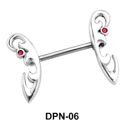 Broken Wings Double Nipple Piercing DPN-06