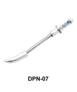 Knife Shaped Double Nipple Piercing DPN-07