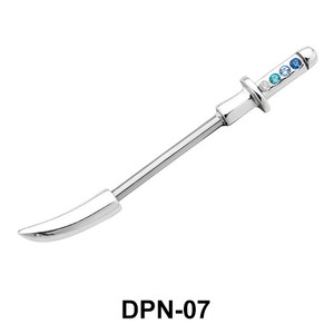 Knife Shaped Double Nipple Piercing DPN-07