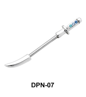 Knife Shaped Double Nipple Piercing DPN-07