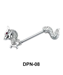 Dragon Shaped Double Nipple Piercing DPN-08