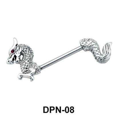 Dragon Shaped Double Nipple Piercing DPN-08