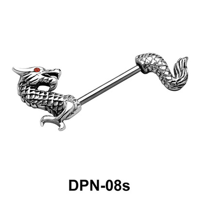 Dragon face Double Nipple Piercing DPN-08s