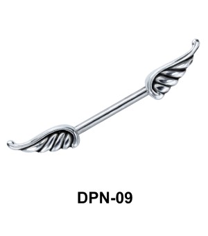 Wings Shaped Double Nipple Piercing DPN-09