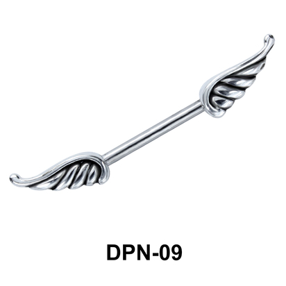 Wings Shaped Double Nipple Piercing DPN-09