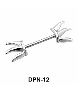 Sunrays Shaped Double Nipple Piercing DPN-12