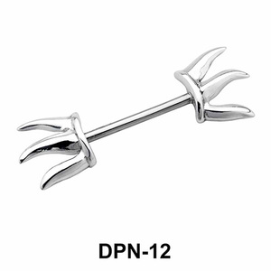 Sunrays Shaped Double Nipple Piercing DPN-12