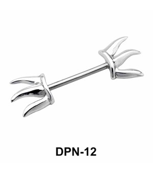 Sunrays Shaped Double Nipple Piercing DPN-12